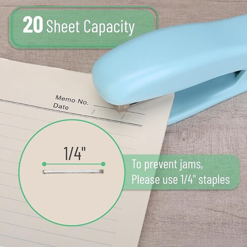 Mr. Pen- Staplers for Desk, 2 Pack with 200 Staples, 20 Sheet Capacity, Blue, Office Stapler, Desk Stapler, Stapler with Staples, Stapler Set in Saudi Arabia