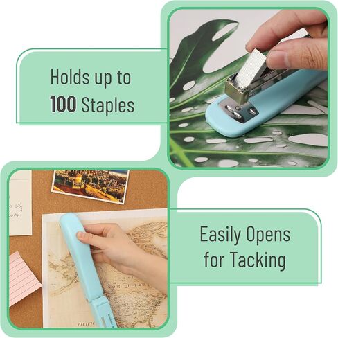 Mr. Pen- Staplers for Desk, 2 Pack with 200 Staples, 20 Sheet Capacity, Blue, Office Stapler, Desk Stapler, Stapler with Staples, Stapler Set in Saudi Arabia