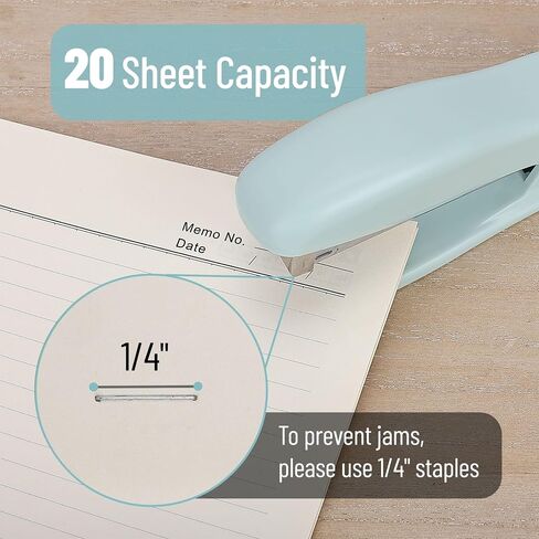 Mr. Pen- Staplers for Desk, 2 Pack with 200 Staples, 20 Sheet Capacity, Blue, Office Stapler, Desk Stapler, Stapler with Staples, Stapler Set in Saudi Arabia