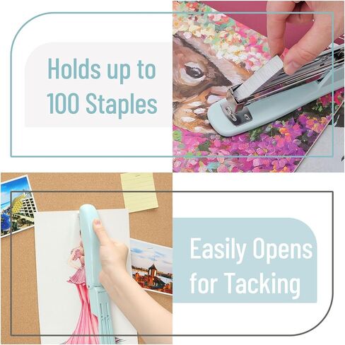 Mr. Pen- Staplers for Desk, 2 Pack with 200 Staples, 20 Sheet Capacity, Blue, Office Stapler, Desk Stapler, Stapler with Staples, Stapler Set in Saudi Arabia
