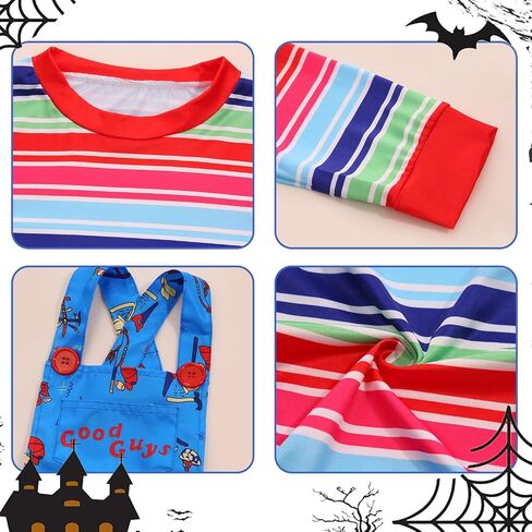 Kids Nighrmare Killer Doll Costume Dress Girls Halloween Costumes Toddler Scary Killer Good Cosplay Outfit in Saudi Arabia
