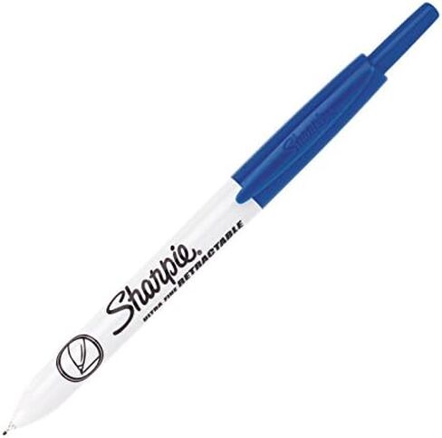 Sharpie Retractable Permanent Markers - Ultra Fine Marker Point Type - Blue - 12 Pk in Saudi Arabia