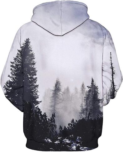 sanatty Unisex Hoodies 3D Print Galaxy Pullover Hooded Sweatshirt Hoodies with Big Pockets for Teen Men, Teen Boy, Women in Saudi Arabia