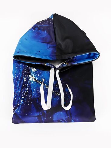 sanatty Unisex Hoodies 3D Print Galaxy Pullover Hooded Sweatshirt Hoodies with Big Pockets for Teen Men, Teen Boy, Women in Saudi Arabia