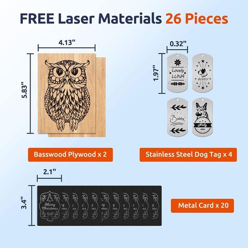 Honeycomb Laser Bed 11.8"x 7.9"x 0.87" for Laser Engraver with 14pcs Laser Materials, Working Bed with Aluminum Panel for CO2 Laser Cutter Machine Desktop-Protect, Heat Dissipation, Smooth Edge Cut in Saudi Arabia
