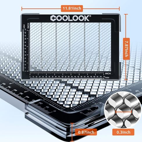 Honeycomb Laser Bed 11.8"x 7.9"x 0.87" for Laser Engraver with 14pcs Laser Materials, Working Bed with Aluminum Panel for CO2 Laser Cutter Machine Desktop-Protect, Heat Dissipation, Smooth Edge Cut in Saudi Arabia