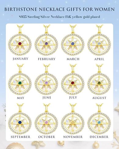Gold Compass Necklace for Women - Graduation Gifts for Her 2024, Anniversary to My Wife Necklace, Sterling Silver Necklaces Jewelry 14K Yellow Gold, Birthday Gifts for Girlfriend in Saudi Arabia