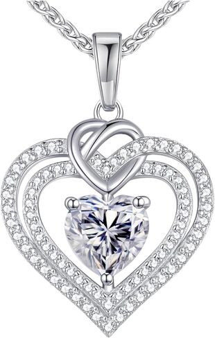 Heart Pendant Necklace Gifts for Wife，necklaces for women，birthday gifts for women，S925 Sterling Silver Necklace ，Valentine's Day Mother's Day Wedding for Women in Saudi Arabia