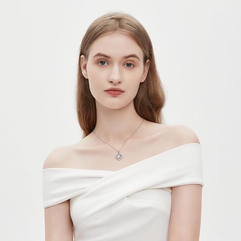 Heart Pendant Necklace Gifts for Wife，necklaces for women，birthday gifts for women，S925 Sterling Silver Necklace ，Valentine's Day Mother's Day Wedding for Women in Saudi Arabia