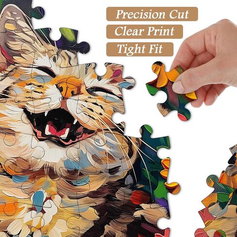 Cat Puzzles for Adults 1000 Pieces and up, PICKFORU Kitty Puzzle Collection Colorful Flower, Animal Jigsaw Puzzles for Cat Lovers in Saudi Arabia