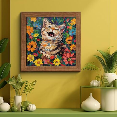 Cat Puzzles for Adults 1000 Pieces and up, PICKFORU Kitty Puzzle Collection Colorful Flower, Animal Jigsaw Puzzles for Cat Lovers in Saudi Arabia