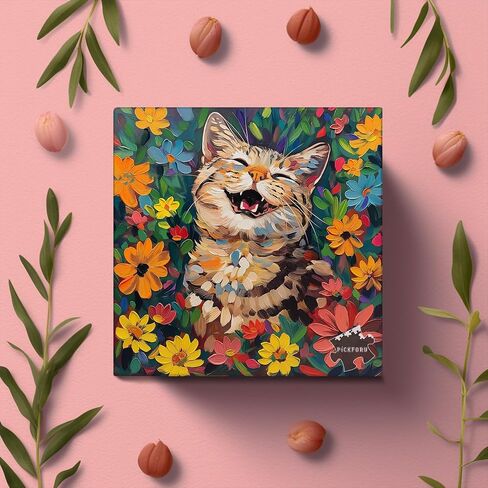 Cat Puzzles for Adults 1000 Pieces and up, PICKFORU Kitty Puzzle Collection Colorful Flower, Animal Jigsaw Puzzles for Cat Lovers in Saudi Arabia