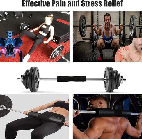 وسادة القرفصاء - وسادة أثقال إسفنجية لوسائد القرفصاء، والطعنات وبطانة البار لضغطات الورك - وسادة قضيب الوزن الأوليمبية القياسية - توفر وسادة للرقبة والكتفين أثناء التدريب in Kuwait