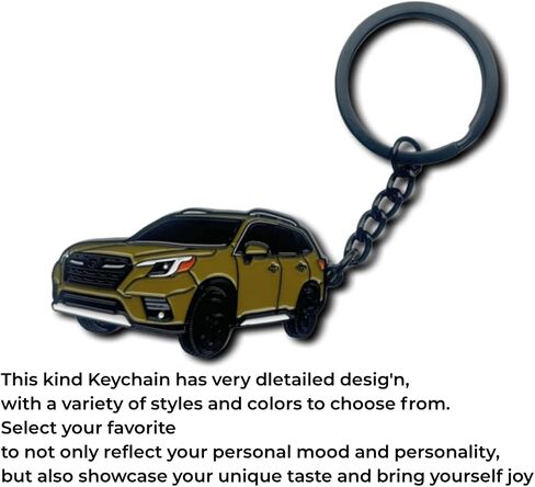 Car Keychain for FORESTER Accessories Metal Enamel Key Chain Ring 3D Model car Key chain in Saudi Arabia