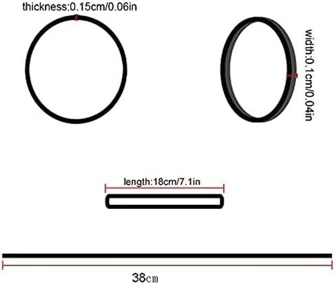20 قطعة من الأربطة المطاطية السوداء الكبيرة السميكة، أربطة مطاطية عالية المرونة ومتعددة الأغراض، أربطة مقاومة للحرارة والأشعة فوق البنفسجية شديدة التحمل لسلة المهملات وصيد الأسماك والمكتب والمنزل والبنك ومجلدات الملفات in Kuwait