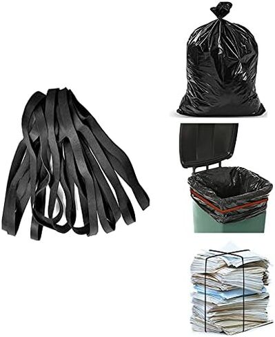 20 قطعة من الأربطة المطاطية السوداء الكبيرة السميكة، أربطة مطاطية عالية المرونة ومتعددة الأغراض، أربطة مقاومة للحرارة والأشعة فوق البنفسجية شديدة التحمل لسلة المهملات وصيد الأسماك والمكتب والمنزل والبنك ومجلدات الملفات in Kuwait