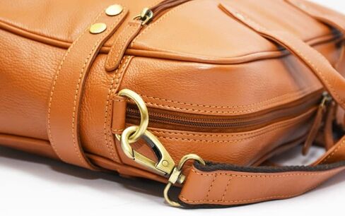 حقيبة كروسبودي مصنوعة يدويًا من الجلد الطبيعي للسفر والمكتب والكمبيوتر المحمول حقيبة متعددة الأغراض للجنسين مقاس 10.8 × 15.5؟ × 3.5؟ بوصة. هدايا للرجال in Kuwait