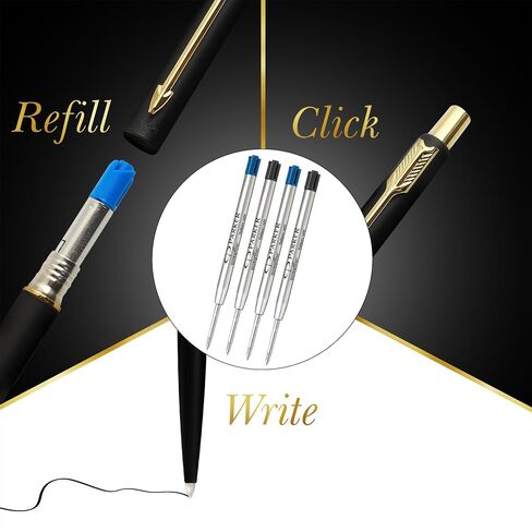 Parker Classic Matte Black Gold Trim Ball Pen in Saudi Arabia