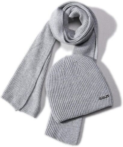 cashmere beanie hat scarf set for women winter knit long scarf neck warmer stylish beanie unisex gift set in Kuwait