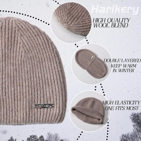 cashmere beanie hat scarf set for women winter knit long scarf neck warmer stylish beanie unisex gift set in Kuwait