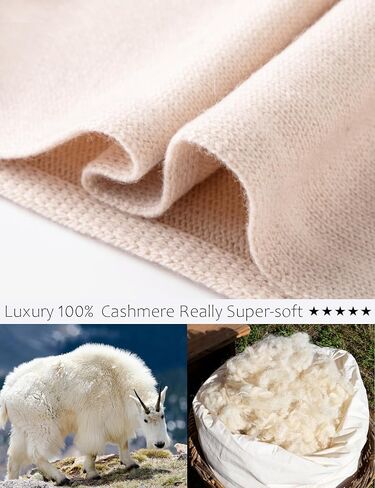 Luxury Warm 3 Pieces 100% Cashmere Scarf Hat Gloves Set for Women Beanie Hat Gift Box in Saudi Arabia