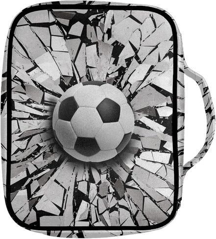 Coldinair Cool Soccer Print Bible Cover for Kids,Carrying Book Case Church Bag Bible Holder with Handle and Zippered Pocket in Saudi Arabia