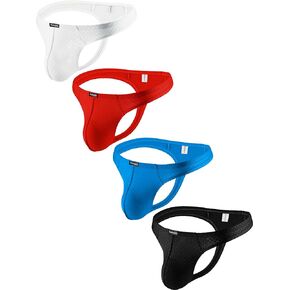 Men's T-Back Thongs Sexy Low Rise G-String Swimming T-back Under Panties