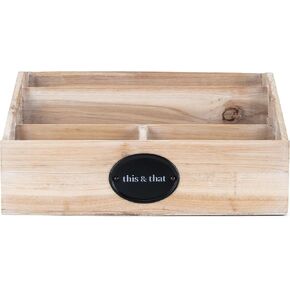 Nat & Jules This and That Natural Woodgrain 11.5 x 6 Wood Desk Mail Organizer