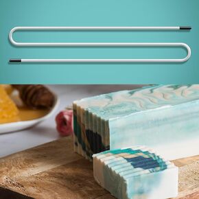 Soap Swirl Tools, Soap Making Supplies Bendable Soap Making Tools Cold Process Hanger Swirl Tool for DIY Soap Adjustable Hanger Wire for Molds Up to 18“ (White -1pc)
