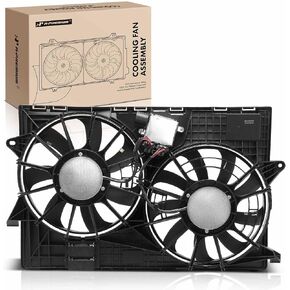 A-Premium Engine Radiator Cooling Fan Assembly Compatible with Select Jeep Models - Cherokee 2014 2015 2016 2017 2018 - Replace# 68164091AE, 68164091AF