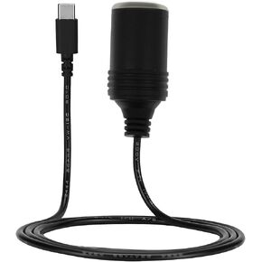 12V 3A 36W Max USB-C to Cigarette Lighter Adapter, PD Required for Maximum Output – Type-C Power Converter for GPS, Smart Rearview Mirrors, Car DVRs, Driving Recorder, Car LED Strips, E-Dog