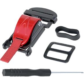 Motorcycle Helmet Quick Release Buckle Replacement Kit,Stainless Steel Chin Strap Clips for Half, 3/4, and Full Face Helmets with Fast Release Fasteners (Red)