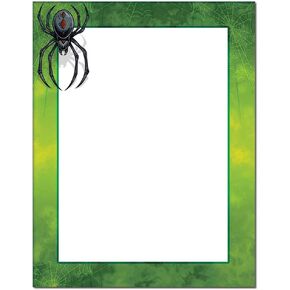 Scary Spider Halloween Letterhead Laser & Inkjet Printer Paper (25 Sheets)