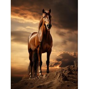 Zariocy Paint by Numbers Kits for Adults -Animals DIY Oil Paintings Canvas Acrylic Paint Set - Horse Paint by Numbers Kit for Beginners and Ideal for Home Decor 16x20 inch-419