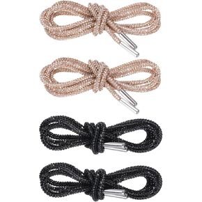 uxcell Rhinestone Shoe Laces Length Crystal Shoe Laces Diamond Drawstring Cords Replacement for Shorts Sneakers