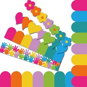 68 Ft Boho Bulletin Board Borders Retro Groovy Classroom Decorations Rainbow Boho Polk Dot Trims for Cottage Pastel Pop Dasiy Flower Smile Face Preppy Hippe Disco Checkered Classroom Decor(Boho Dot)
