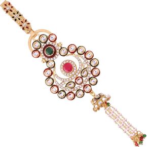 سلسلة مفاتيح مطلية بالذهب والكوندان واللؤلؤ للنساء من آي جويلز (KC01-3) in Kuwait