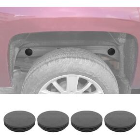 for Silverado Frame Tube Plug, Rear Wheel Well Hole Cover Cap for Chevy Silverado GMC Sierra 1999-2019 Black Exterior Accessories 4pcs