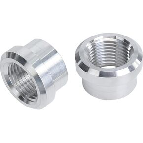 2PCS Aluminum 1/2 NPT Female Weld on Bung, 1/2" NPT Weldable Fuel Tank Fitting