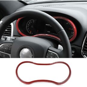 Hoolcar Central Control Dashboard Bezel Cover for 2014-2021 Jeep Grand Cherokee, ABS Interior Accessories, Carbon Fiber