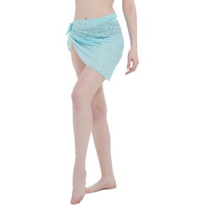 Swimsuit Cover Up for Bikini Women Beach Sarong Lace Sheer Chiffon Mesh Wrap Skirt Beach Towel