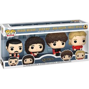 Funko Pop! Rocks: Queen - Freddie Mercury, Brian May, John Deacon, Roger Taylor (Radio Gaga), 4-Pack