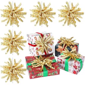 Pasimy 48 Pcs Christmas Bows for Gift Wrapping 5'' Gift Wrap Bows Curly Bows Self Adhesive Ribbon Bows for Christmas, Birthday, Holiday, Party Favors Decorations(Red and Green)