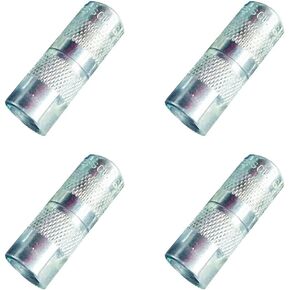 4 Pcs Grease Gun Coupler, Durable Zinc Plated Steel 4-Jaws Tips Connectors Accessory for Precision Lubrication in Industrial Applications