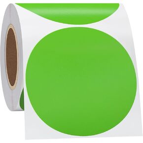 Thermal Label Stickers 3" Circle Sticker Direct Thermal Labels Self-Adhesive Thermal Paper Roll 350 pcs (Purple)