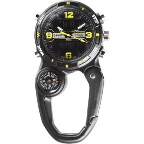 Dakota Analog & Digital Clip Watch, Travel Watch, Alarm, Stopwatch, Timer and Dual Time Watch, Outdoor Travel Gifts for Men and Women, Use for Traveling, Fishing Digital Watch, Clip On Watch