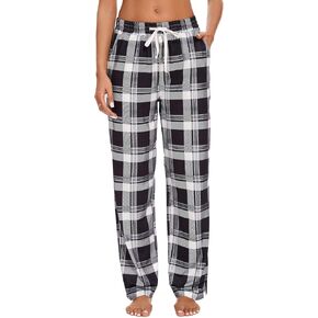 Womens Pajama Pants Plaid Sleep Lounge Pj Bottoms With Pockets