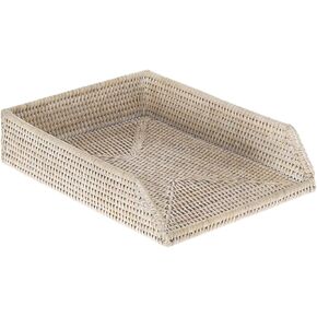 KOUBOO 1060088 La Jolla Stackable Letter Tray, White Wash