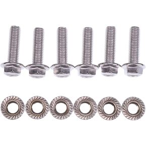 JZGRDN 6PCS Exhaust Manifold Bolt Kit 03423 M10X1.5-35mm Compatible with 2007-2010 Scion TC, 2002-2006 ES300 ES330, 1988-2010 Toyota 4Runner 2WD, Corolla All Trac, Camry, Corolla