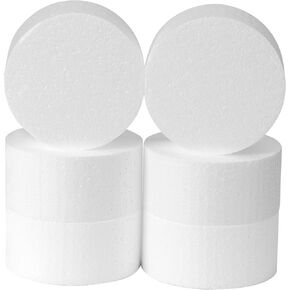 Crafare Round Foam Circles 4 Inch 32 Pack Polystyrene Foam Discs 1 Inch Thick for DIY Cake Photo Props and Crafts Modeling Projects Holiday Sculpture Candy Party Decorations